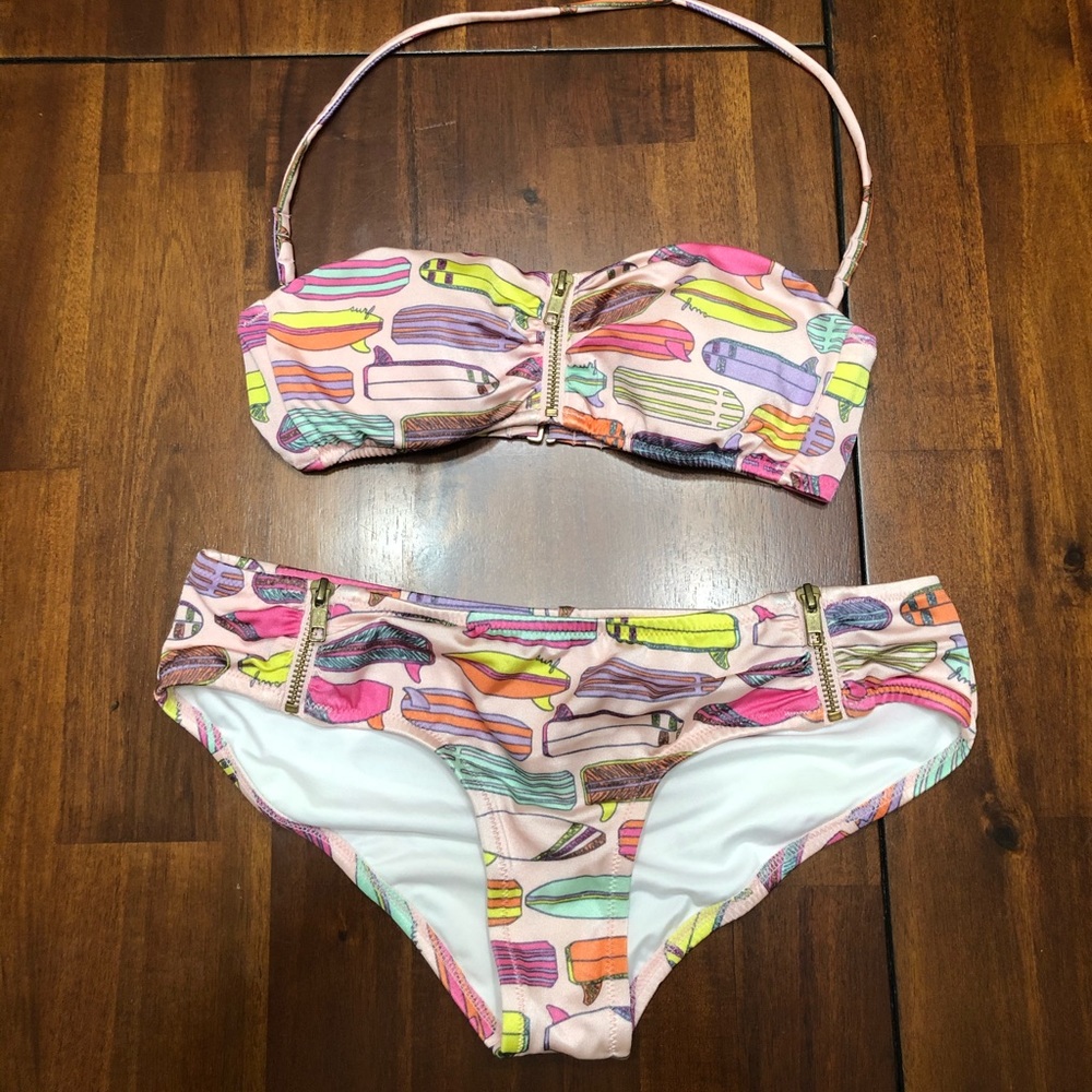 Victoria Secret bandeau & cheeky surf bikini
